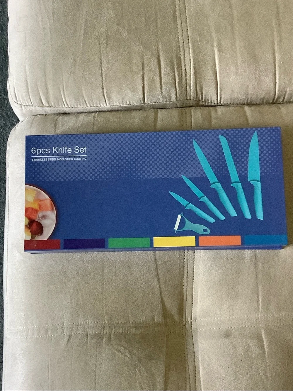 6-Piece Blue Knife Set with Peeler - Home Kitchen